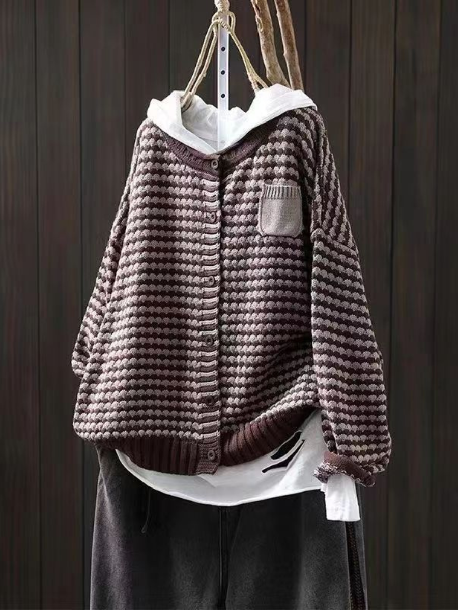 SELIORA - KARDIGAN Z TEKSTUROWANEJ WEŁNY