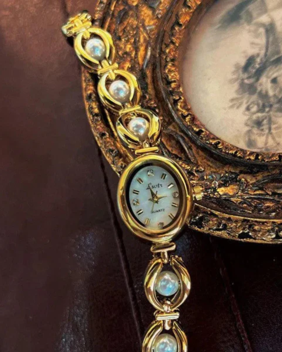 Dorina – Sztuczne perły – Zegarek vintage