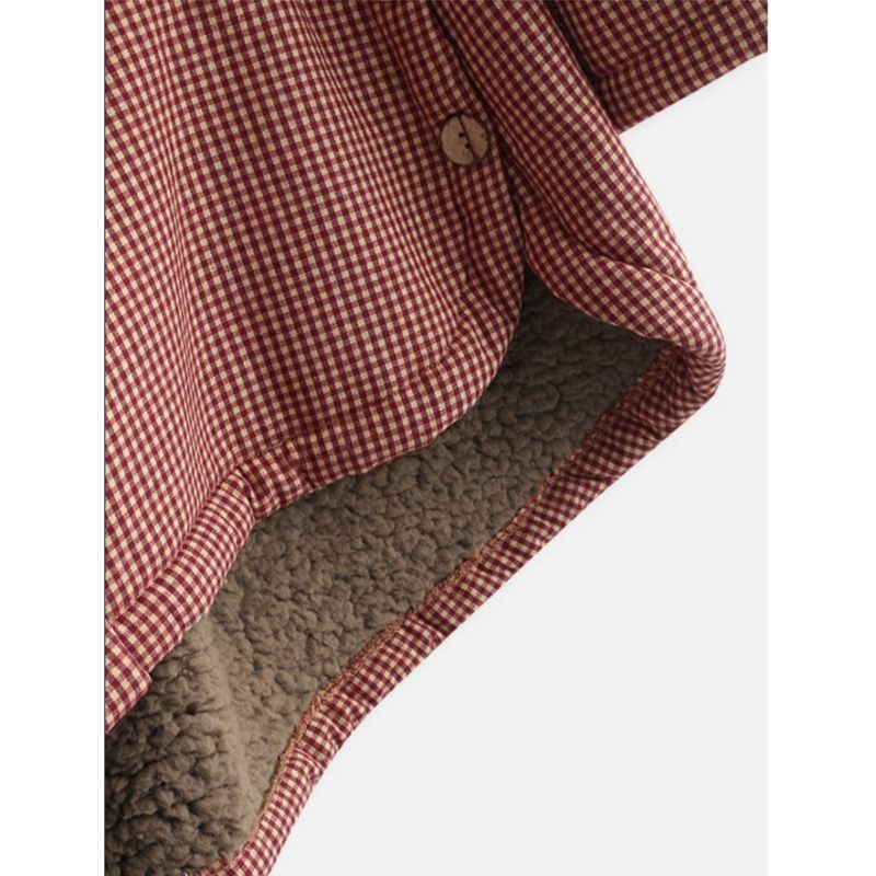 Dulce - Płaszcz w kratę z kapturem