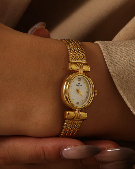 Lucienne – Pleciony wzór – Zegarek bransoletka