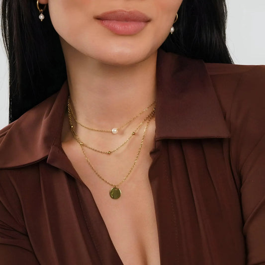 Solania – Naszyjnik z zawieszką w warstwowy wzór dysków