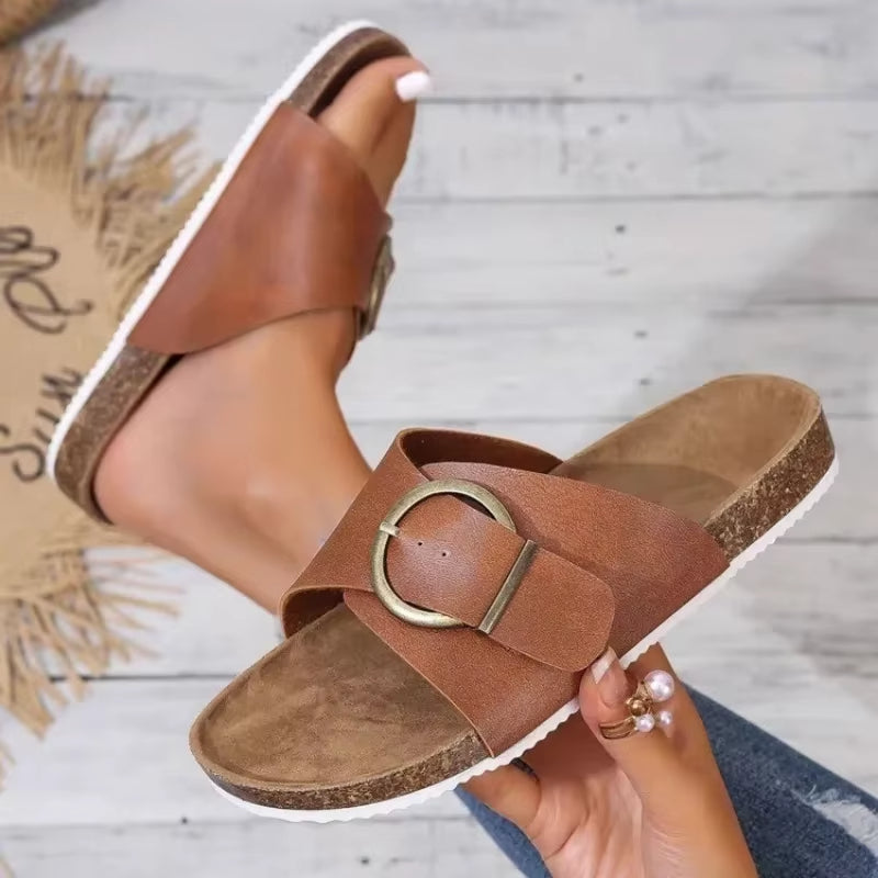 Bellevue - Klapki Buckle Mule Slide