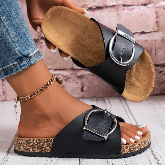 Bellevue - Klapki Buckle Mule Slide