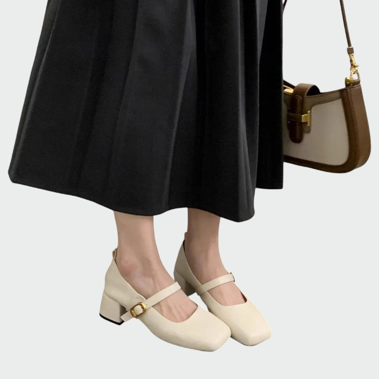 Olivia – Szpilki Mary Jane z Kwadratowym Noskiem