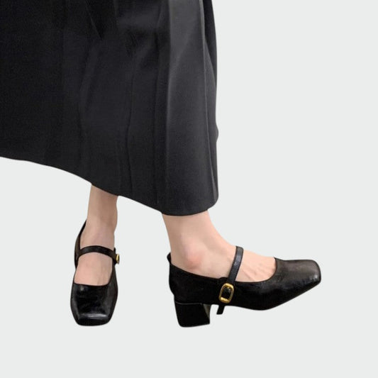 Olivia – Szpilki Mary Jane z Kwadratowym Noskiem