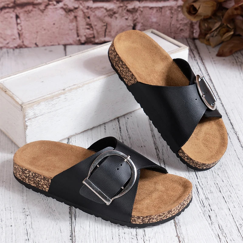 Bellevue - Klapki Buckle Mule Slide