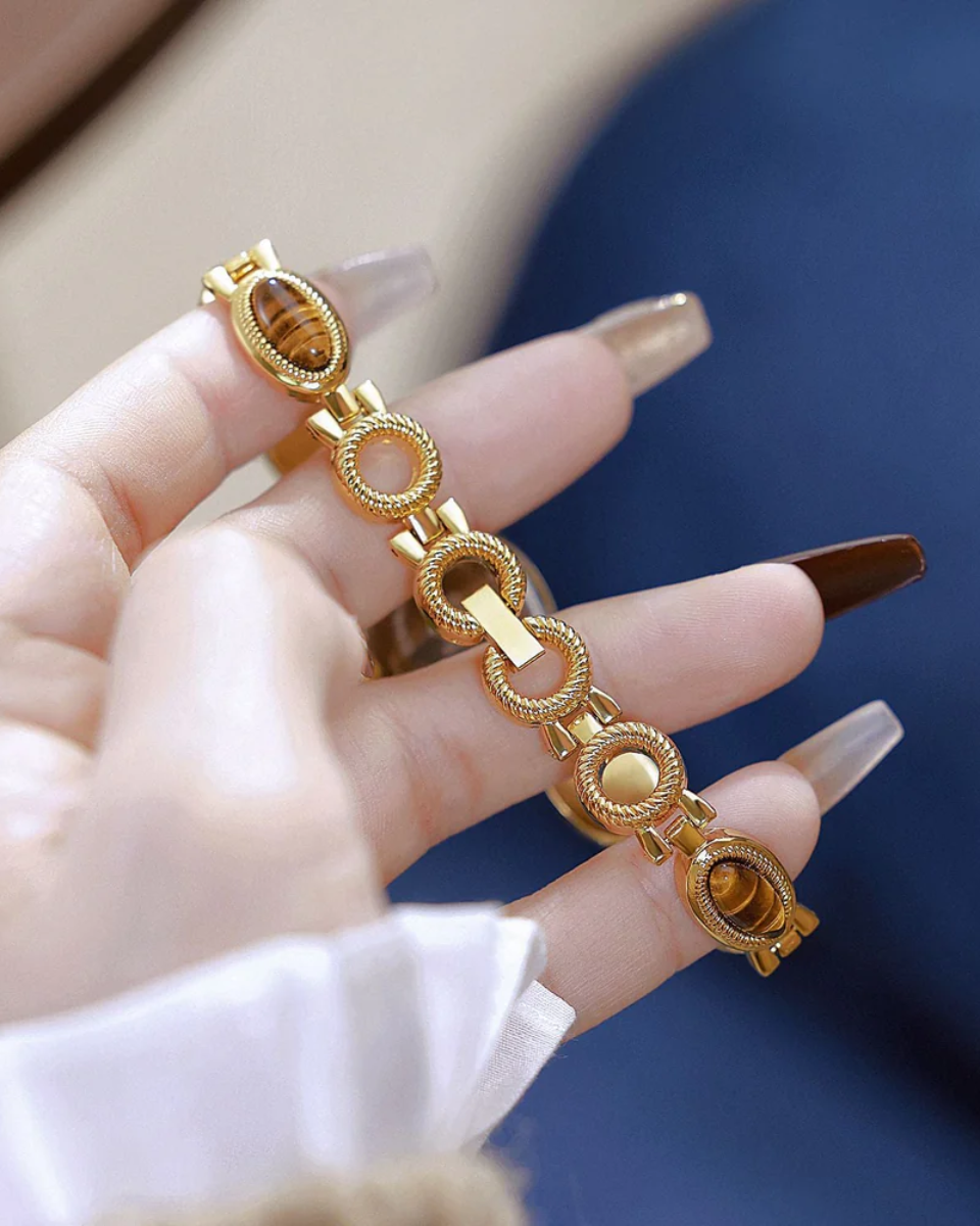 Aurore – Akcenty z tygrysiego oka – Zegarek vintage