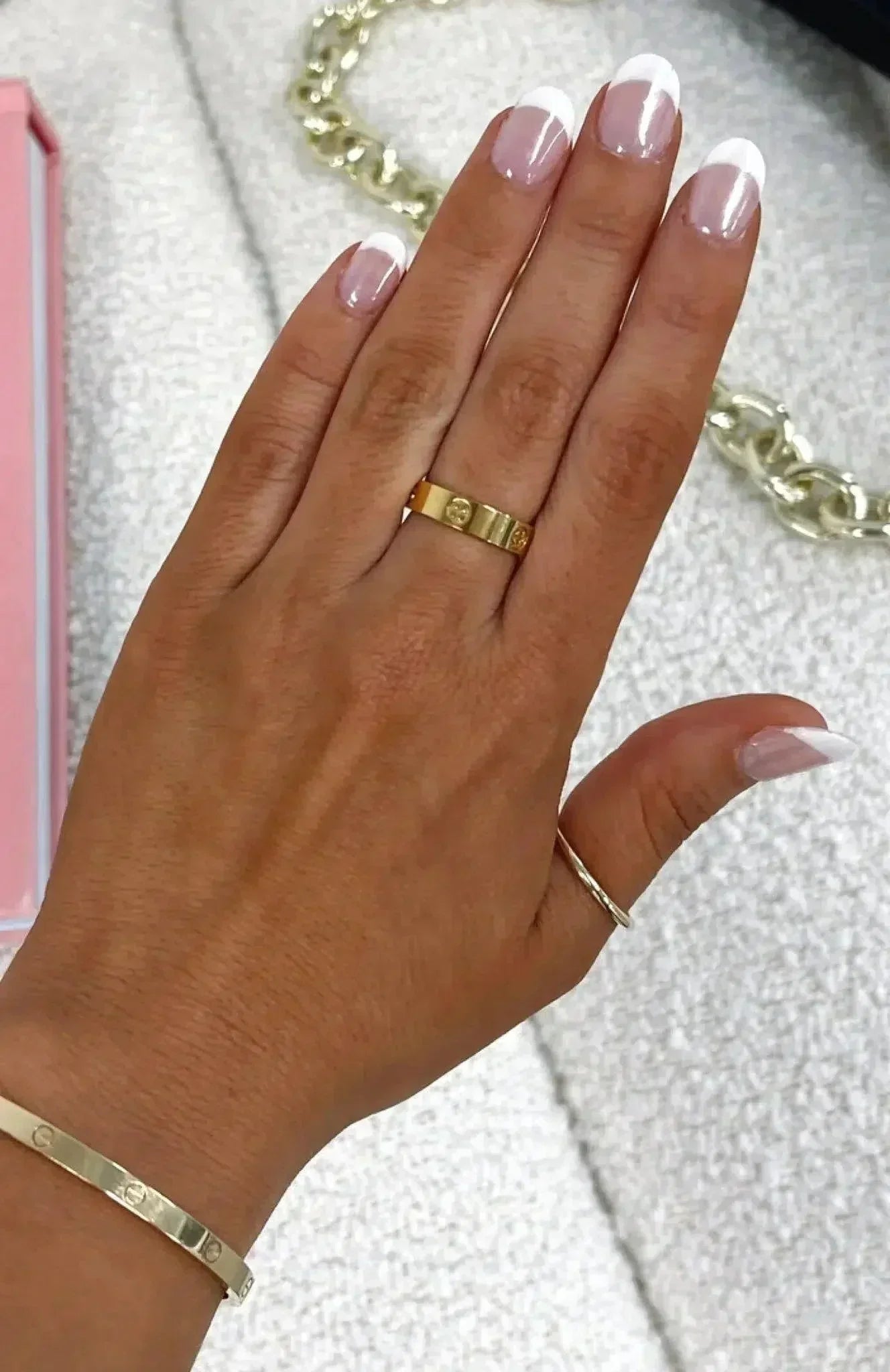 Clairette – Masywny design – Pozłacany pierścionek