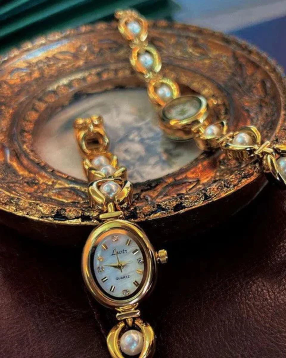 Dorina – Sztuczne perły – Zegarek vintage