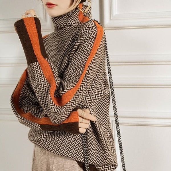 Eleanor – Sweter z Golfem w Stylu Retro