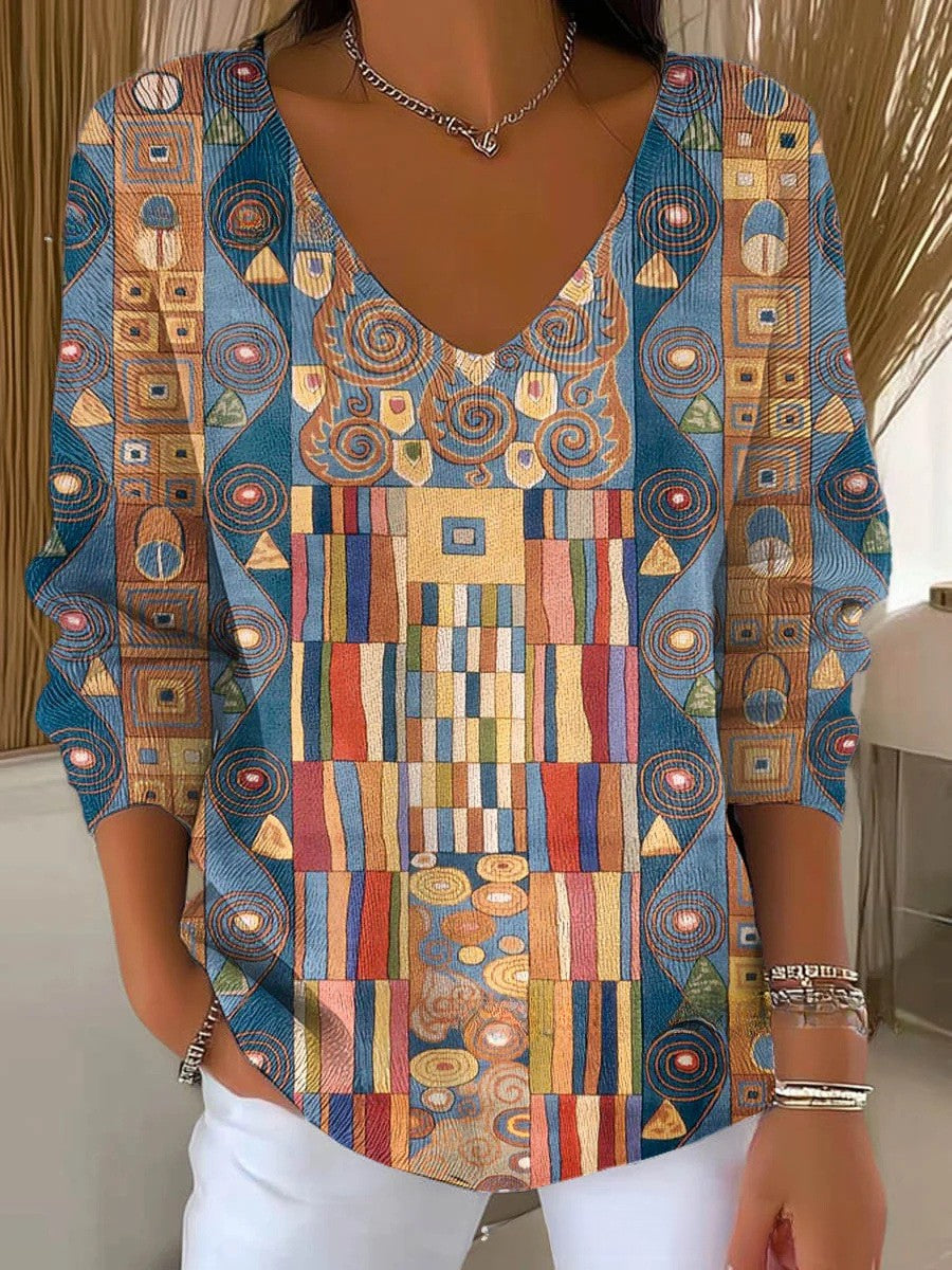 GABRIELLE - Sweter z dekoltem w serek