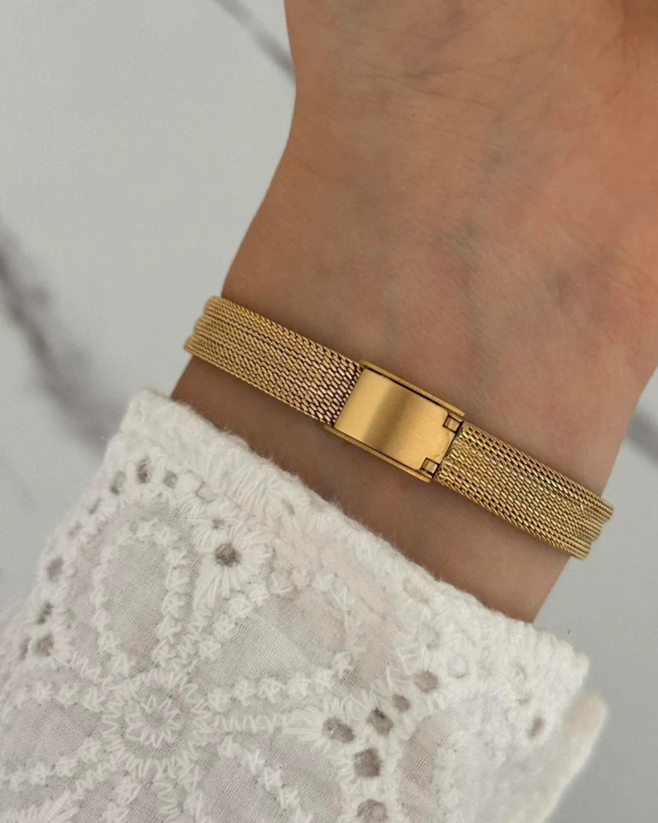 Gigi – Pozłacany pasek siatkowy – Zegarek vintage