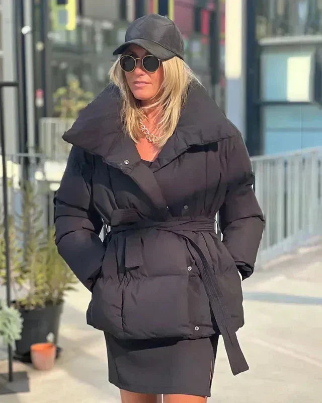 Harrington - Pikowany Zimowy Płaszcz Damski