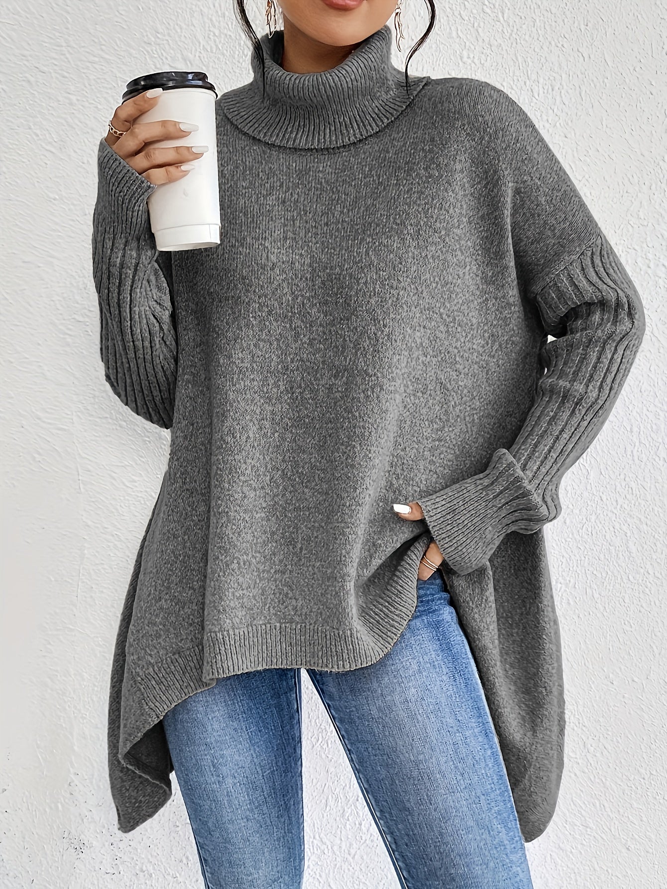 Isla - Oversized Sweter z Golfem