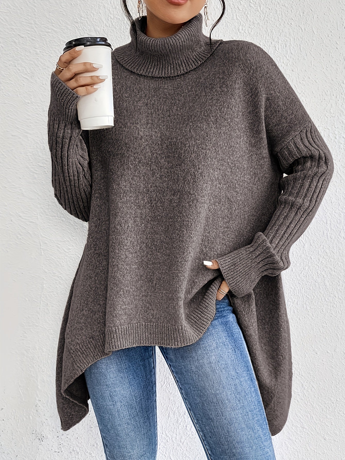 Isla - Oversized Sweter z Golfem