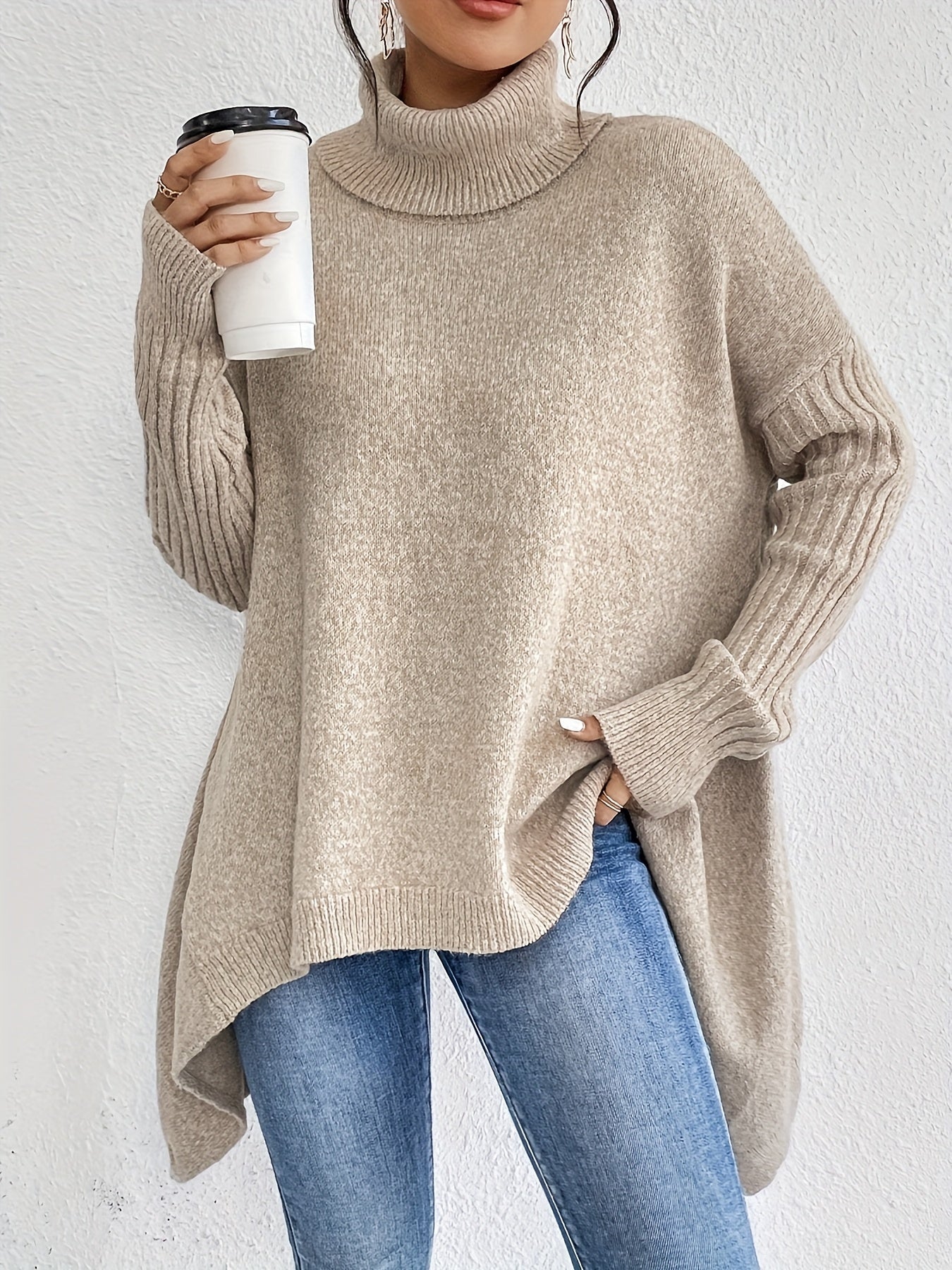 Isla - Oversized Sweter z Golfem