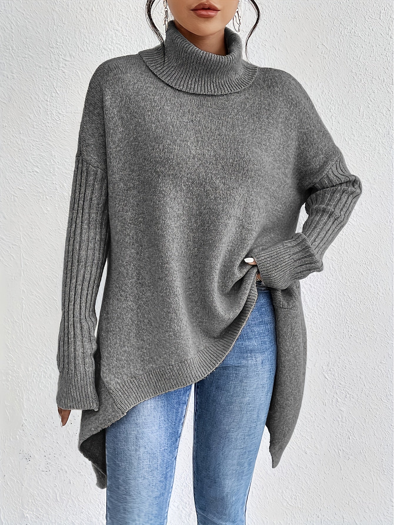 Isla - Oversized Sweter z Golfem