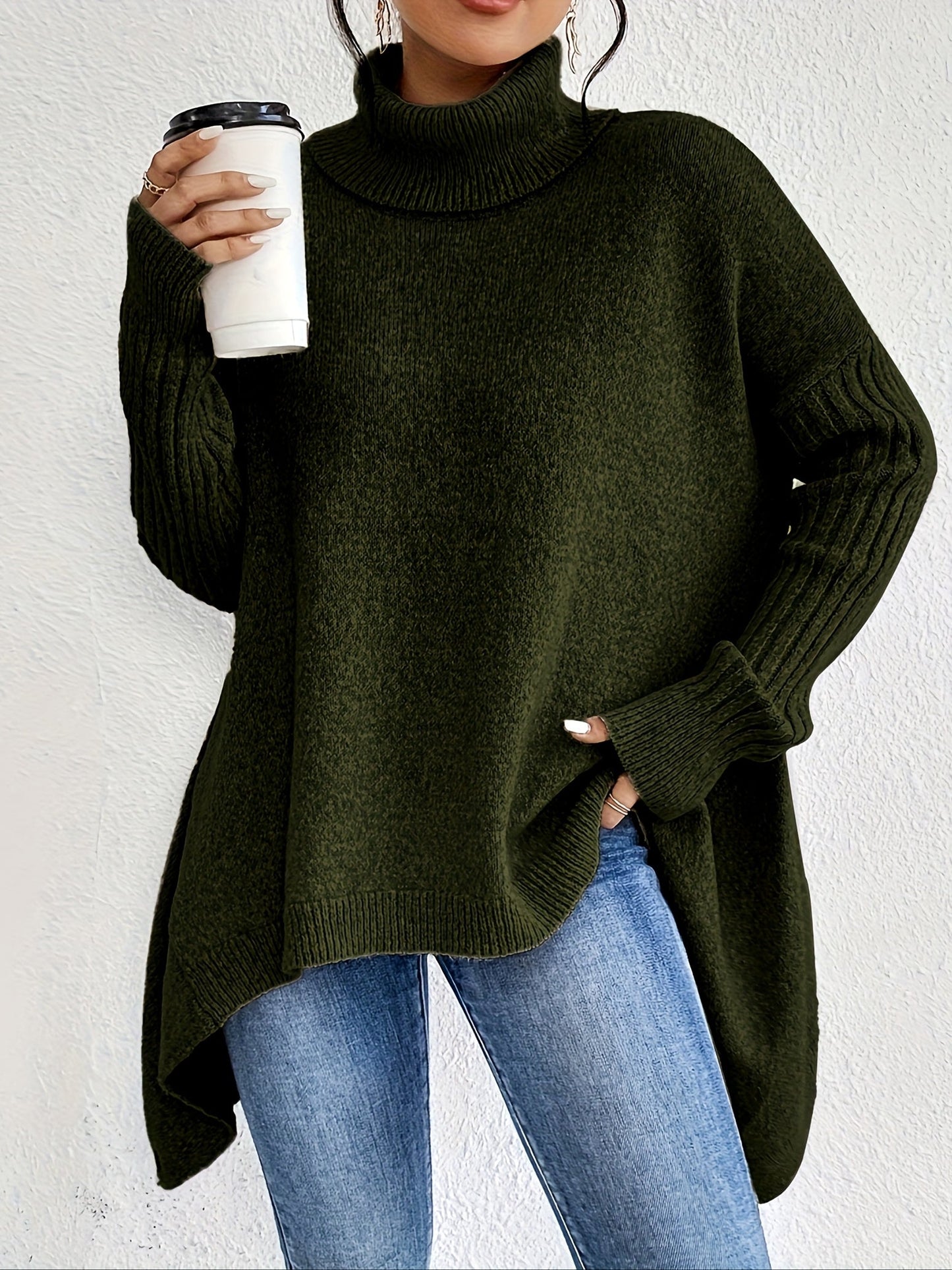Isla - Oversized Sweter z Golfem