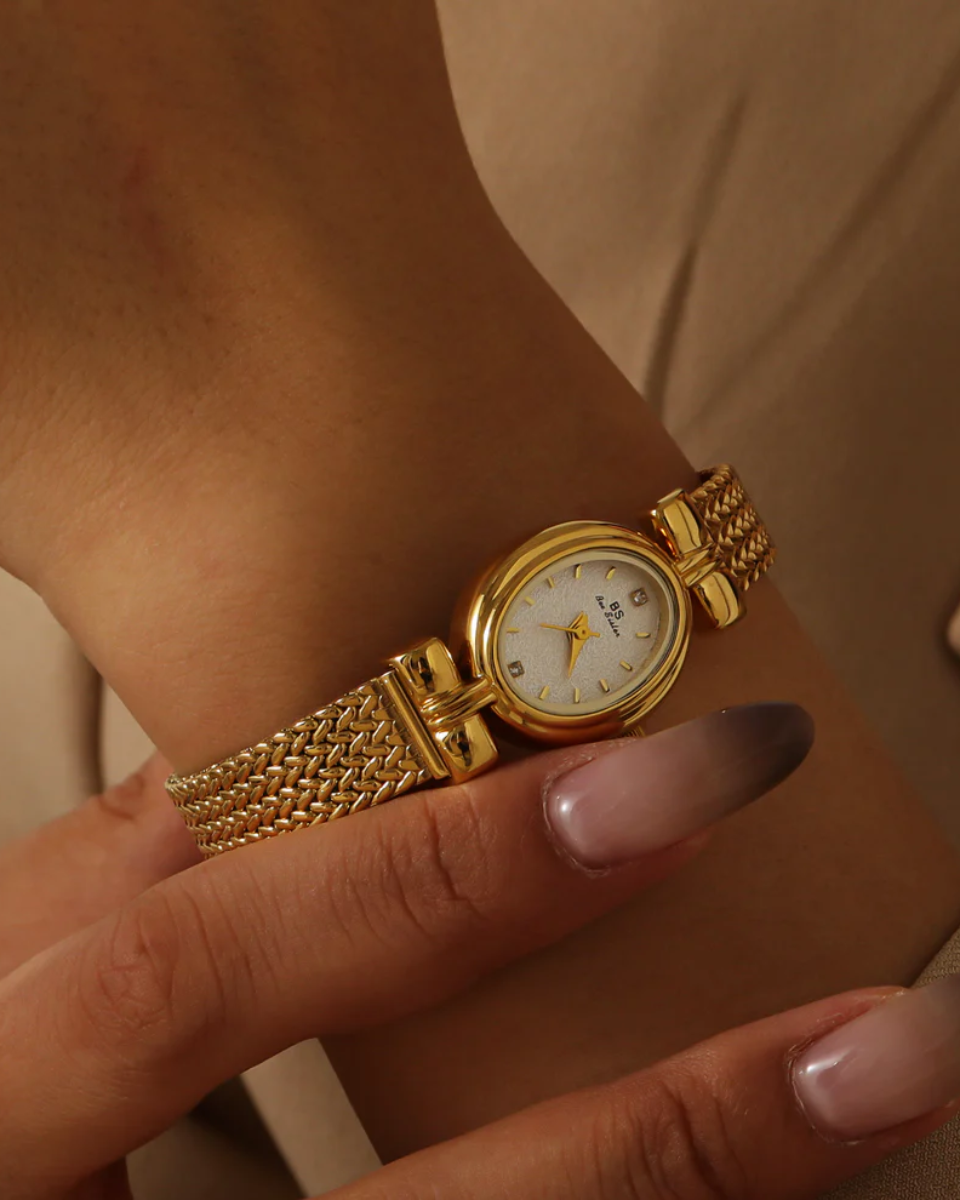 Lucienne – Pleciony wzór – Zegarek bransoletka