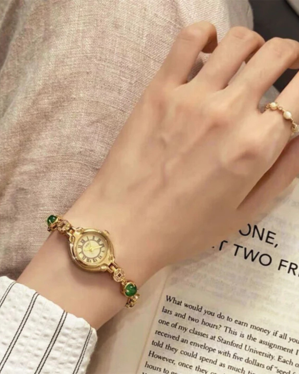 Lumière – Tarcza szmaragdowa – Zegarek bransoletka