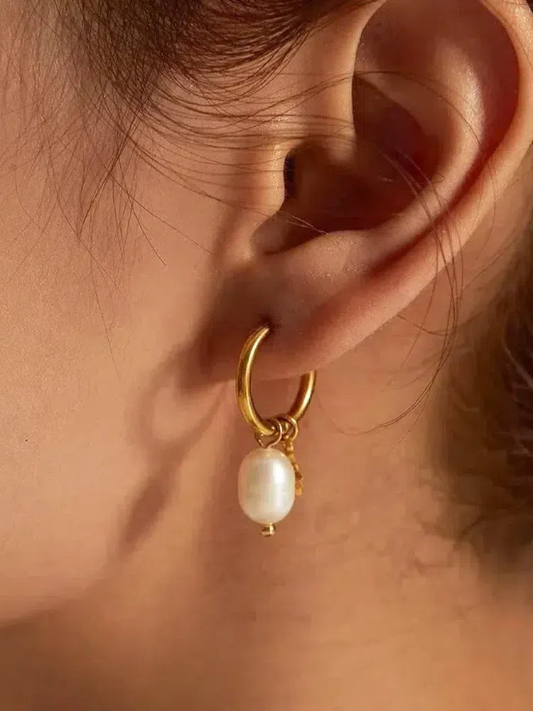 Palmyra – Perły słodkowodne – Kolczyki w kształcie gwiazdy