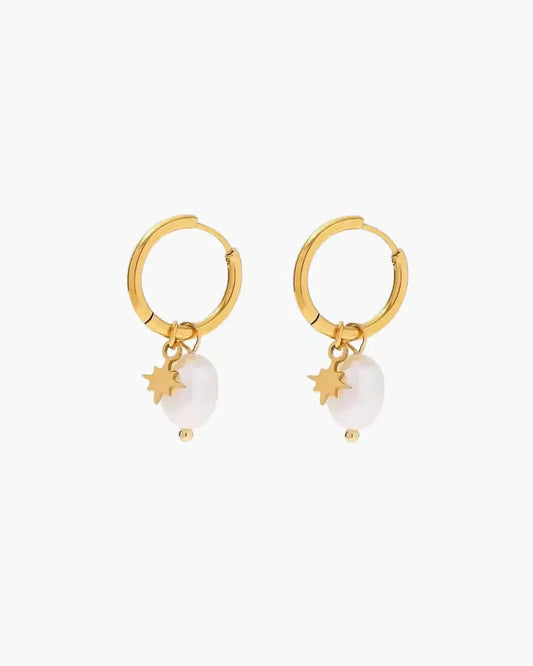 Palmyra – Perły słodkowodne – Kolczyki w kształcie gwiazdy