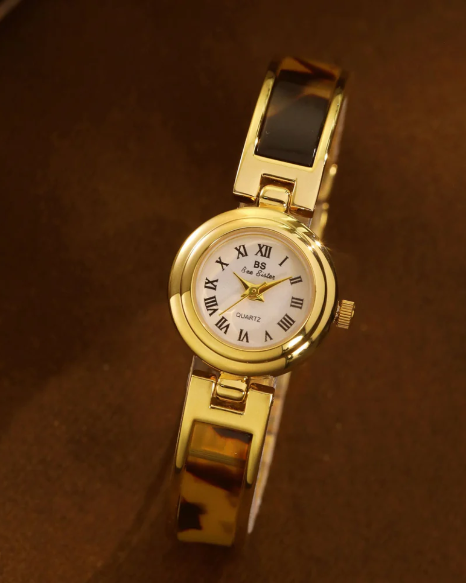 Ticiana – Bransoleta w odcieniu żółwiej skorupy – Zegarek vintage