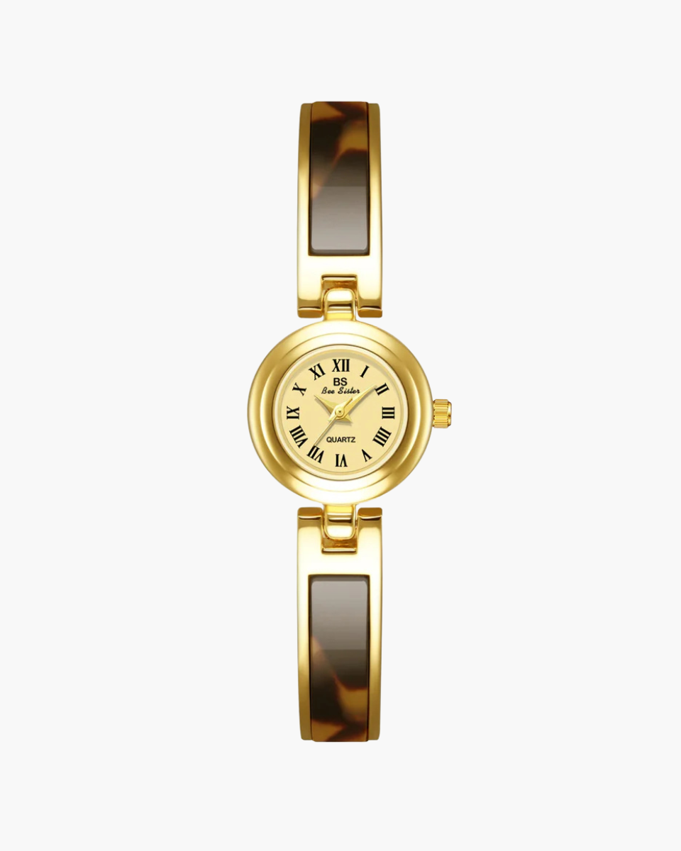 Ticiana – Bransoleta w odcieniu żółwiej skorupy – Zegarek vintage