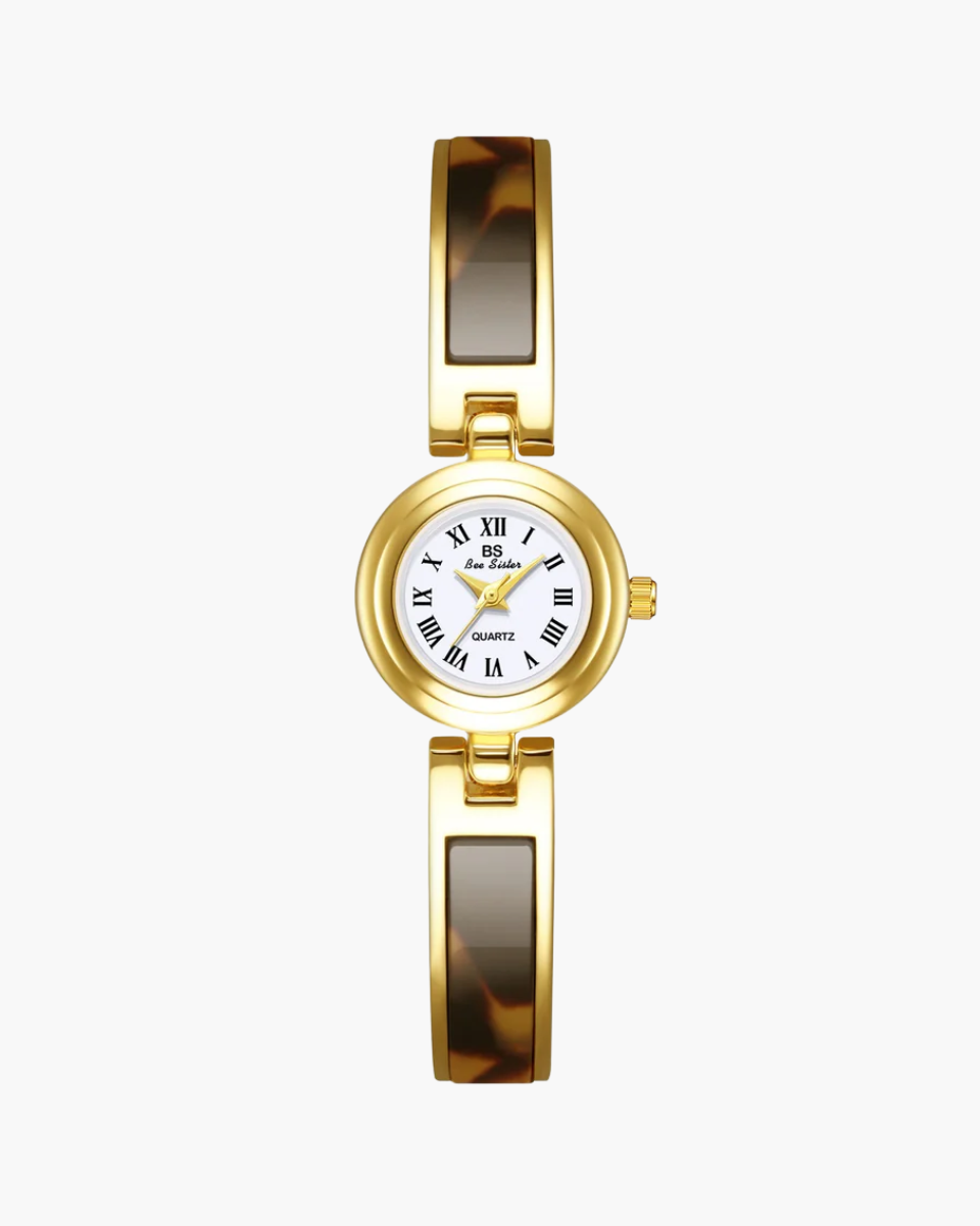 Ticiana – Bransoleta w odcieniu żółwiej skorupy – Zegarek vintage