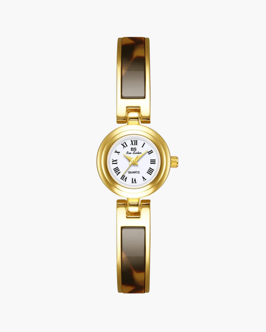 Ticiana – Bransoleta w odcieniu żółwiej skorupy – Zegarek vintage