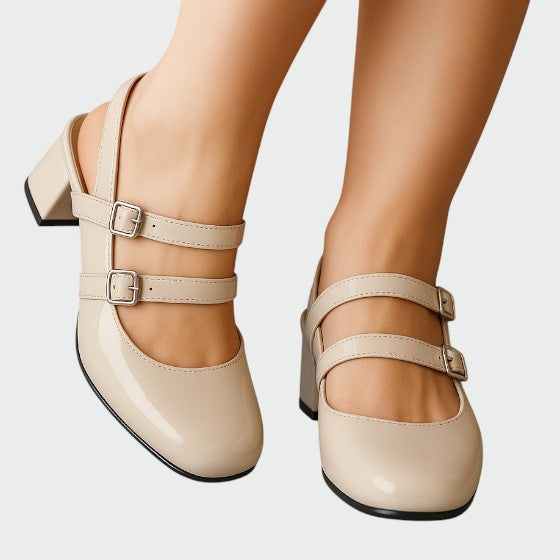 Ivy - Orthopedyczne Skórzane Baleriny Mary Jane